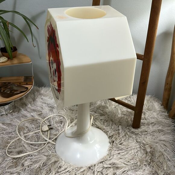 Vintage 70’s Raggedy Ann & Andy Hard Plastic Table Lamp Retro Decor Nostalgic - Picture 9 of 17